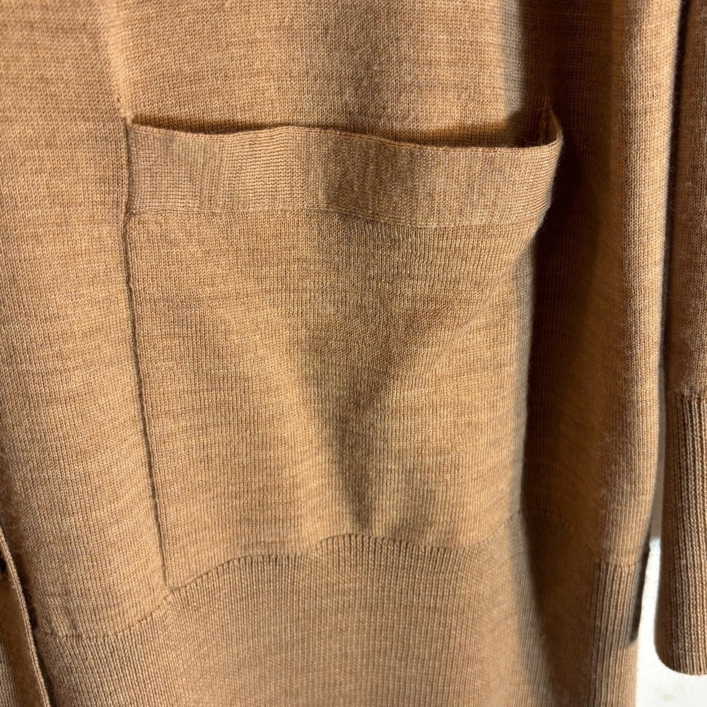 HUDSON Sz M Cashmere Classic Cardigan with Patch Pockets Long Sleeve Long Line - Picture 5 of 8